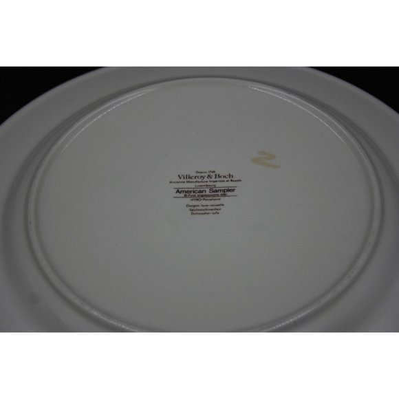 VILLEROY & BOCH AMERICAN SAMPLER FIRST IMPRESSIONS 1981 SET 4 DINNER PLATES 11" - Picture 8 of 9